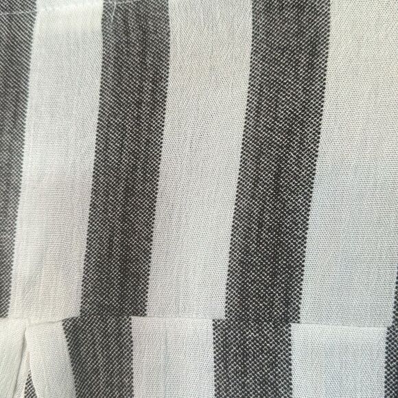 ANDTHEWHY black/white stripe open lace accent bishop sleeve flowy boho top. NWT. - Picture 13 of 13